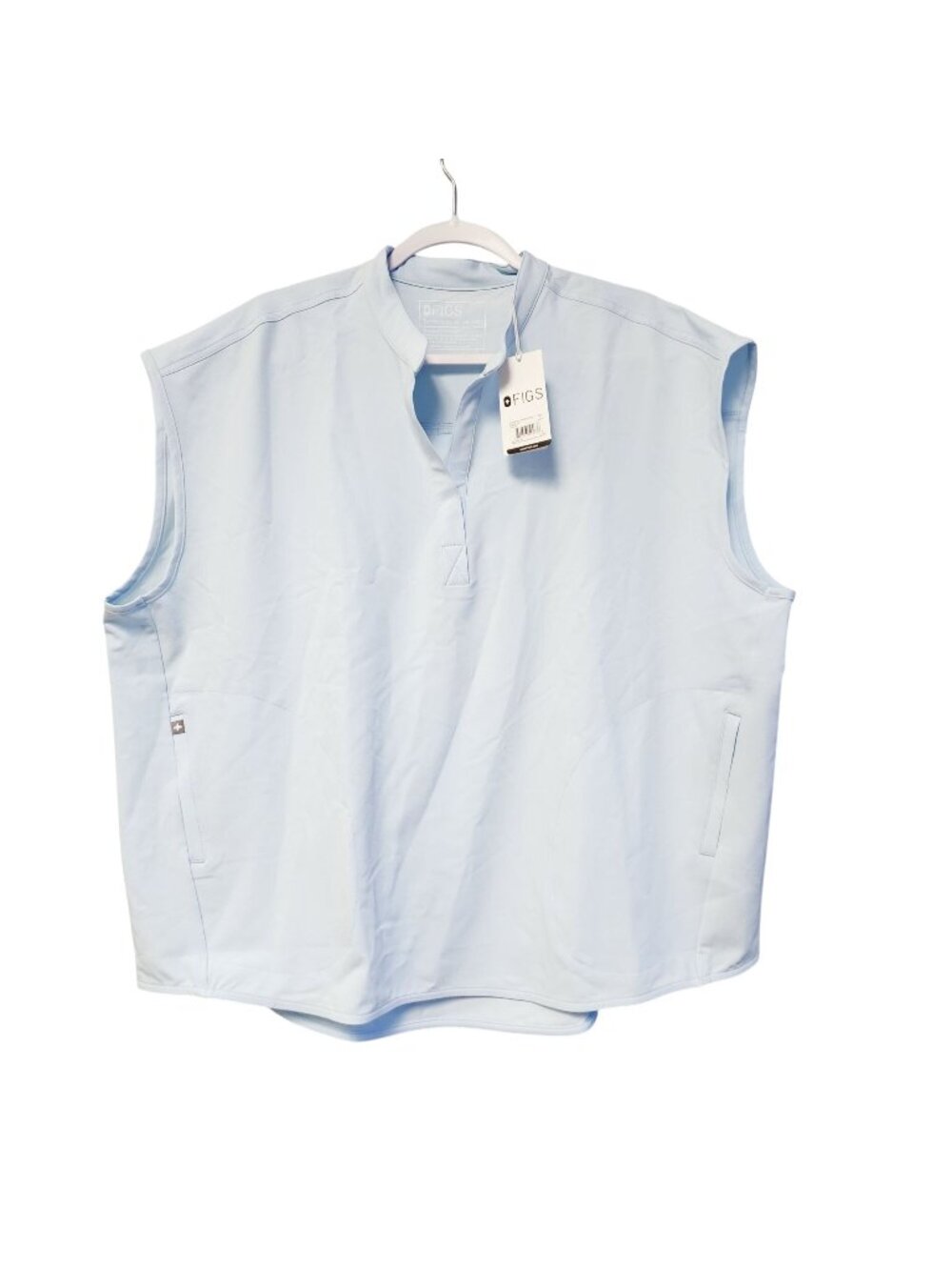 Figs Womens Rafaela Three-Pocket Scrub Top Blue Size 2XL Technical Collection